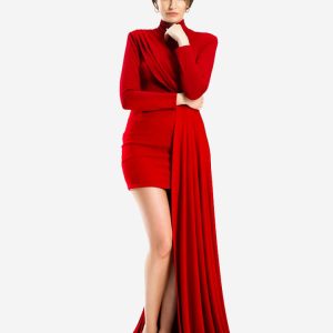 Scarlett red long dress